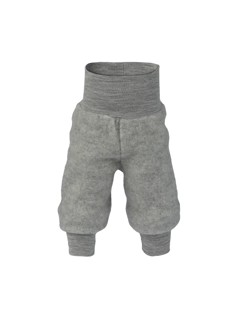 Spodnie z wełny merino light grey melange