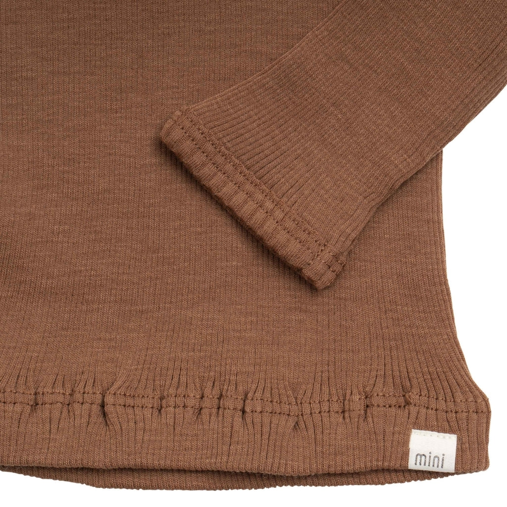 Bluzka z wełny merino Atlantic caramel 2-3 lata