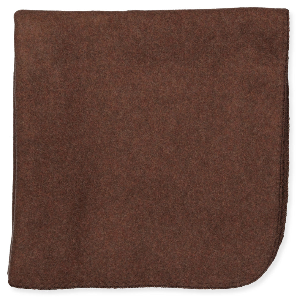 Koc z wełny merino cinnamon