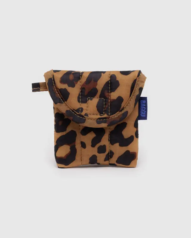 Miękkie etui na słuchawki leopard
