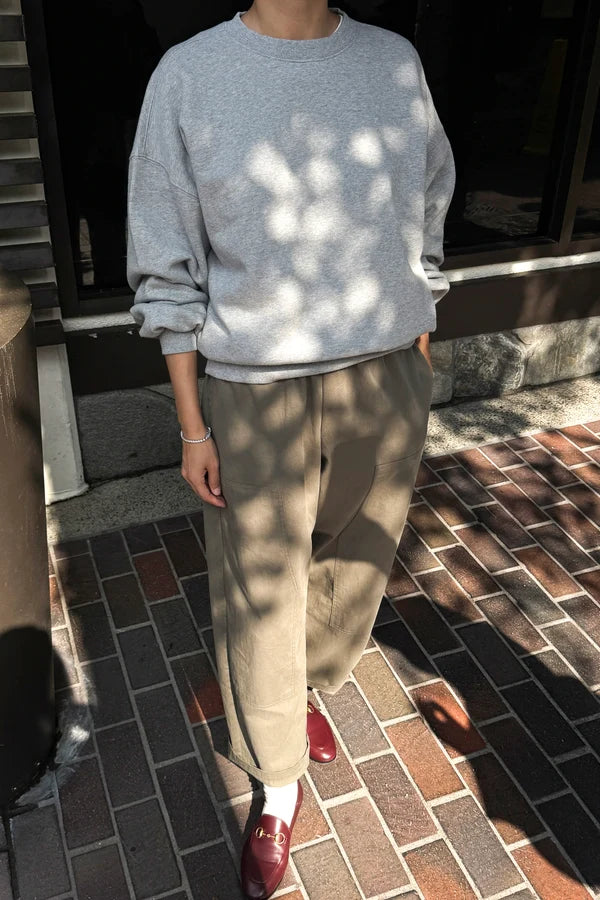 Bluza French Terry Core Sweatshirt melange grey - Le Bon Shoppe