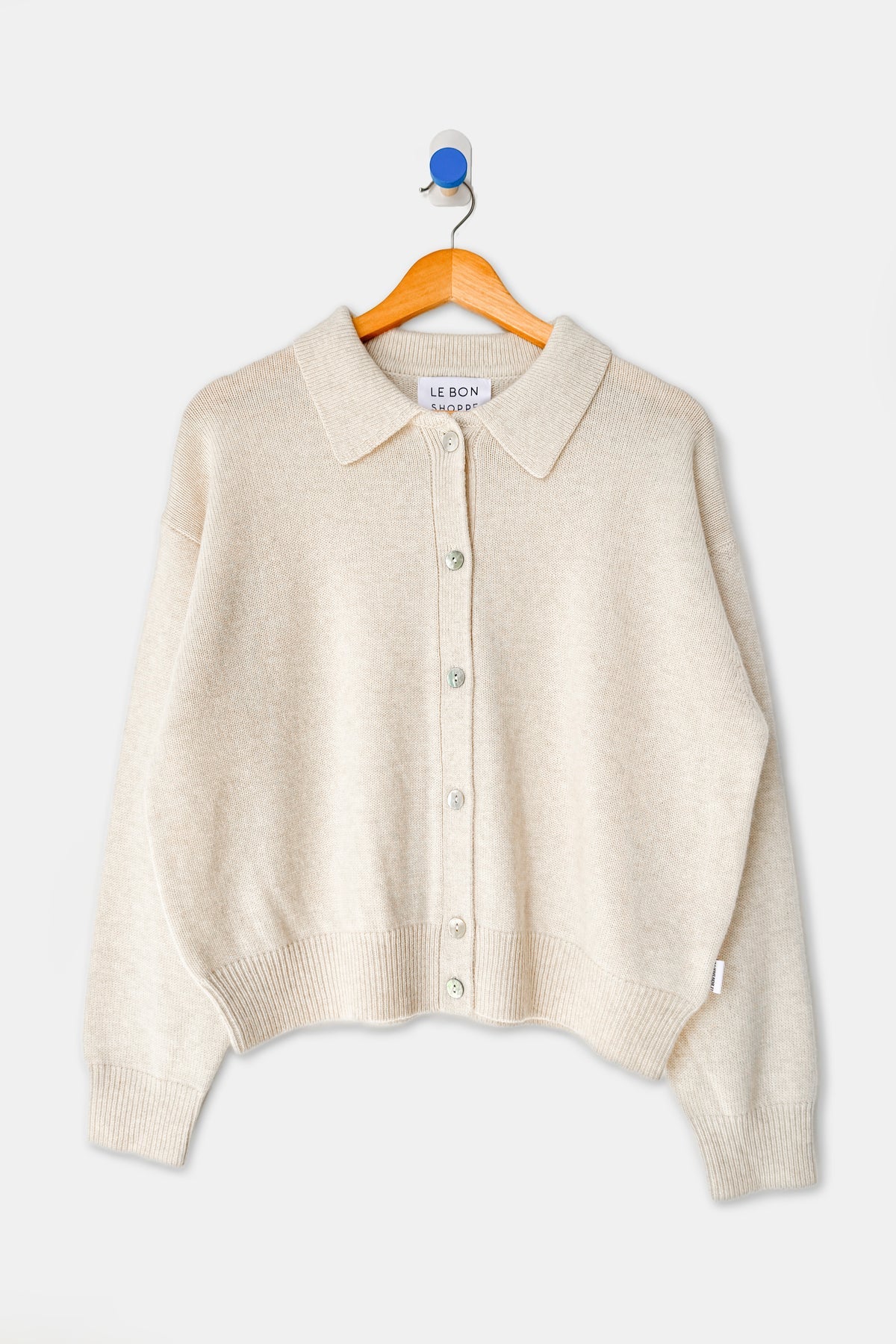 Kaszmirowy kardigan Lou oatmeal - Le Bon Shoppe