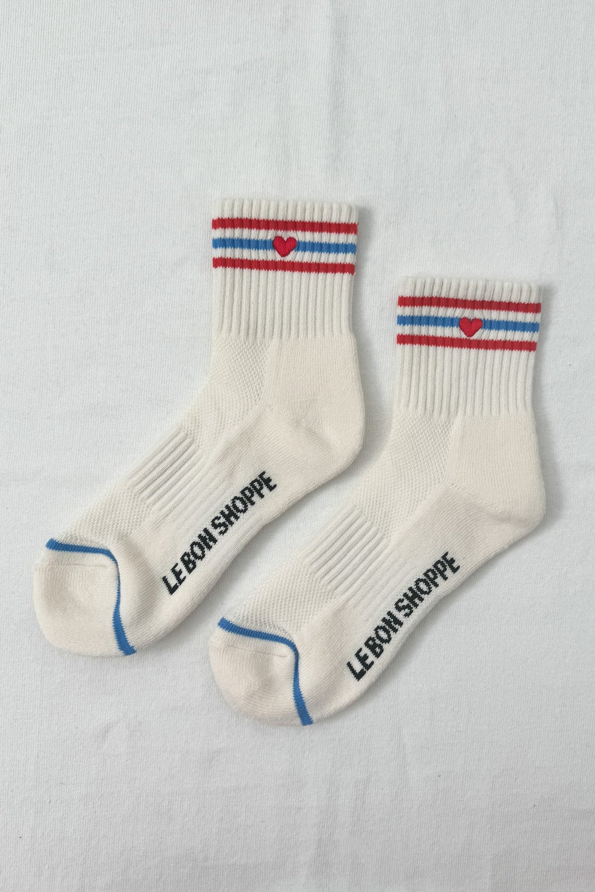 Skarpety Embroidered Girlfriend Socks Leche + Heart