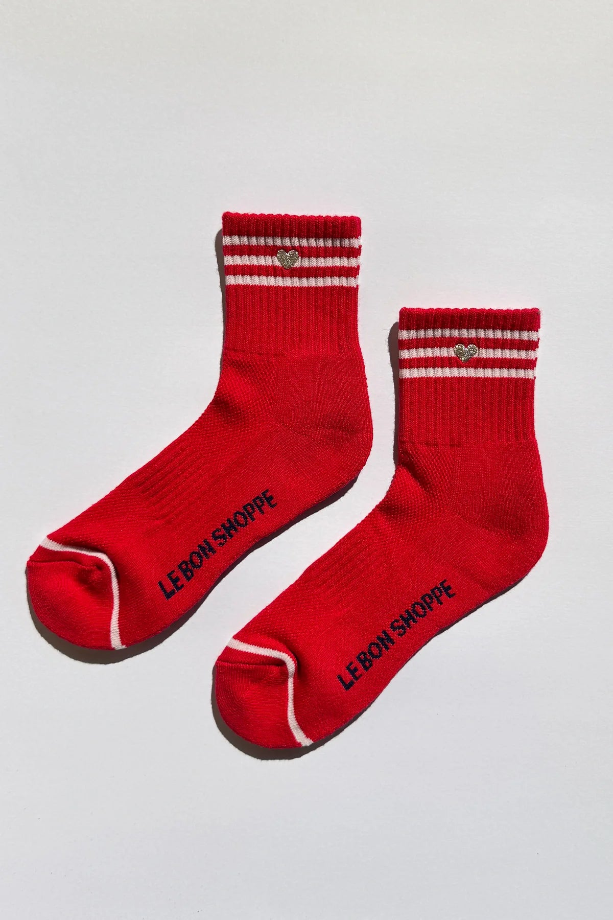 Skarpety Embroidered Girlfriend Socks Scarlet + Heart