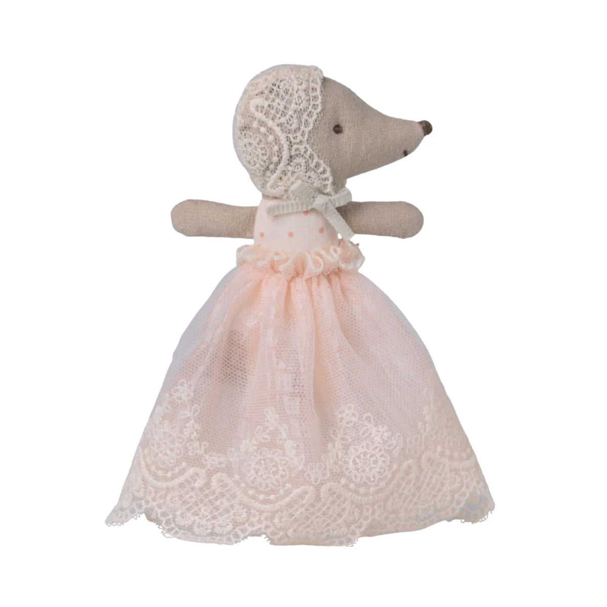 Myszka baby w sukience pudrowa