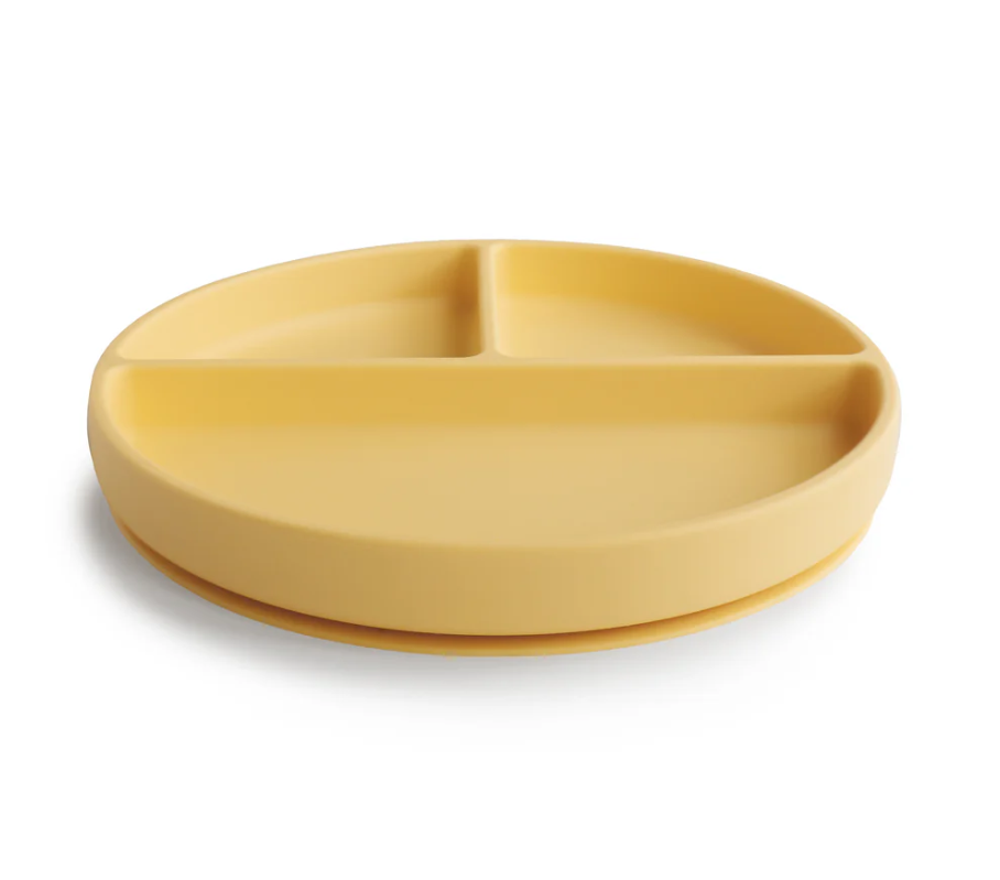 Mushie Talerzyk Silikonowy z Przyssawką Pale Daffodil