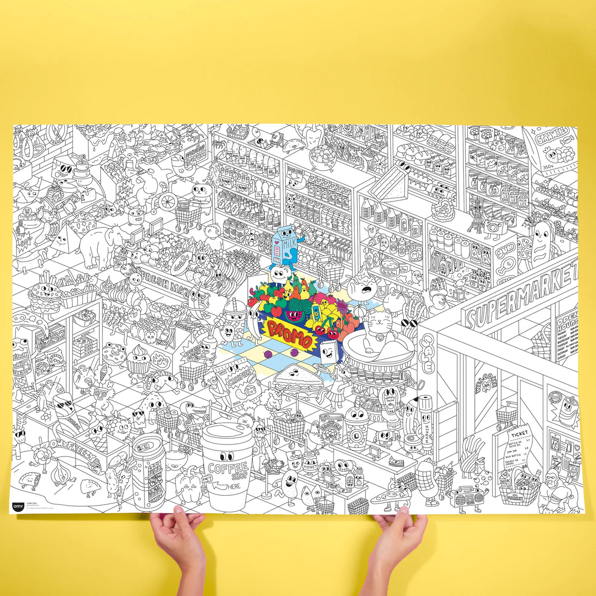 Gigantyczna Kolorowanka 100x70cm - Supermarket