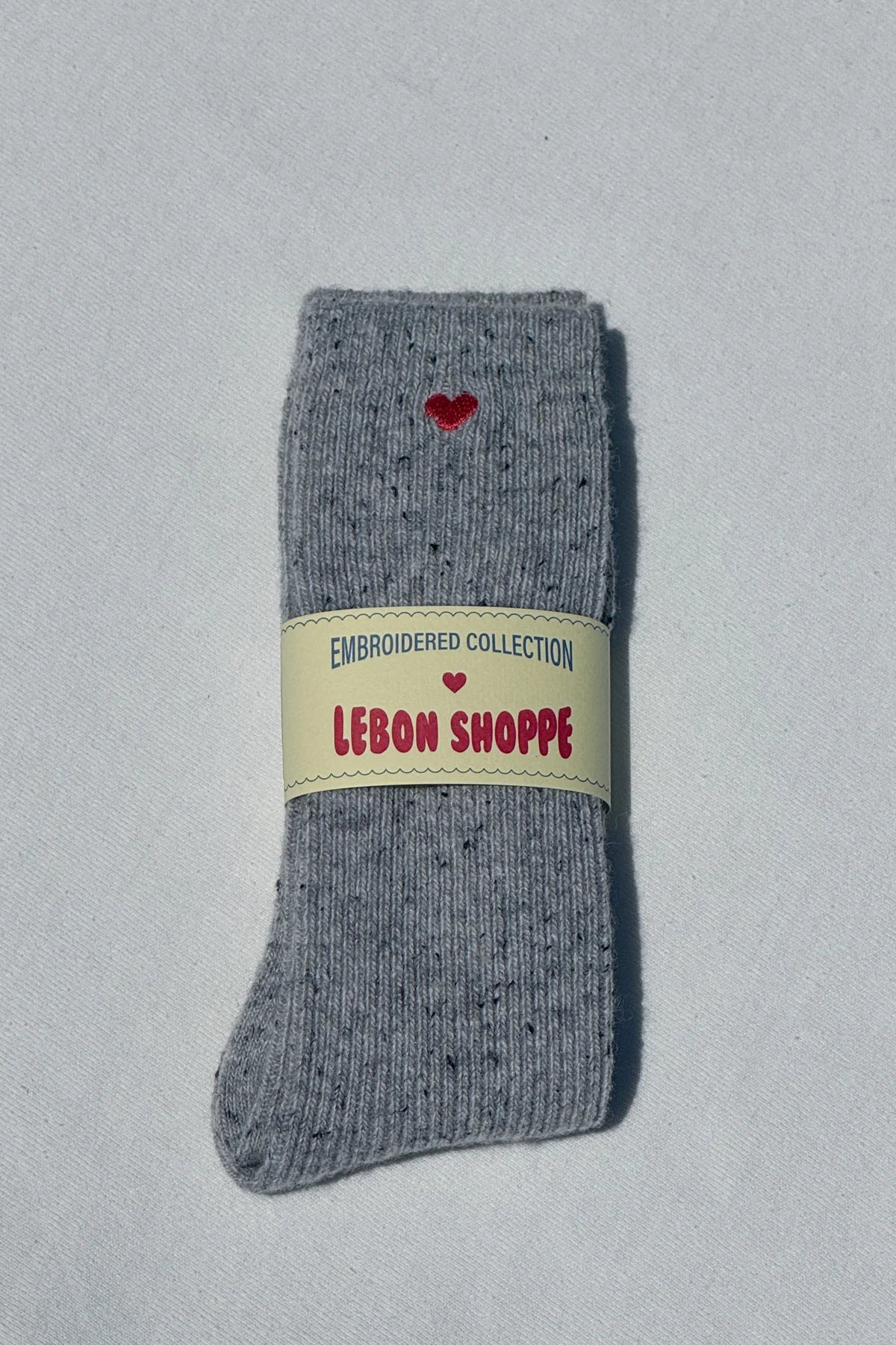 Skarpety Embroidered Snow Socks Cookies and Cream + Heart