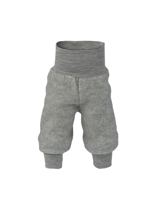 Spodnie z wełny merino light grey melange