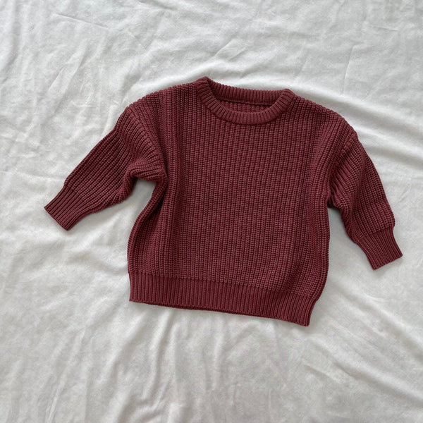 Sweter bawełniany Aspen Jumper berry Hunter and Rose