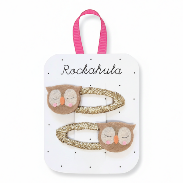 Spinki do włosów dla dziewczynki Sleepy Owl 2 szt.