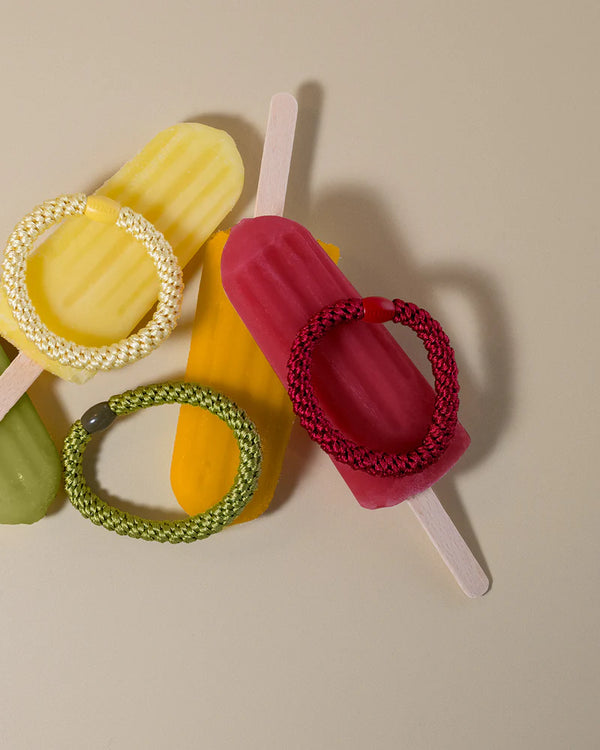 Gumka do włosów clear red Kknekki