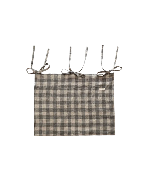 Organizer na łóżeczko 90 cm x 70 cm krata gray