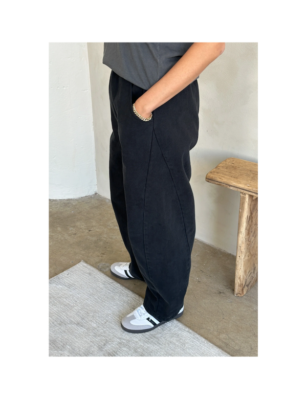 Spodnie Arc Pants, Black Canvas Long