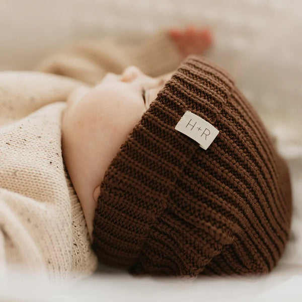 Czapka bawełniana Aspen Beanie oak flecked Hunter and Rose