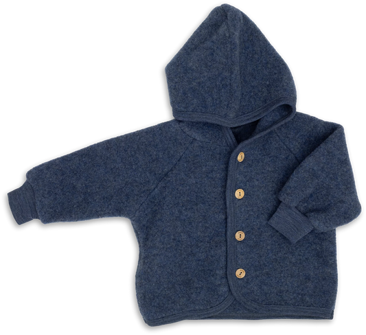 Kurtka z wełny merino blue melange