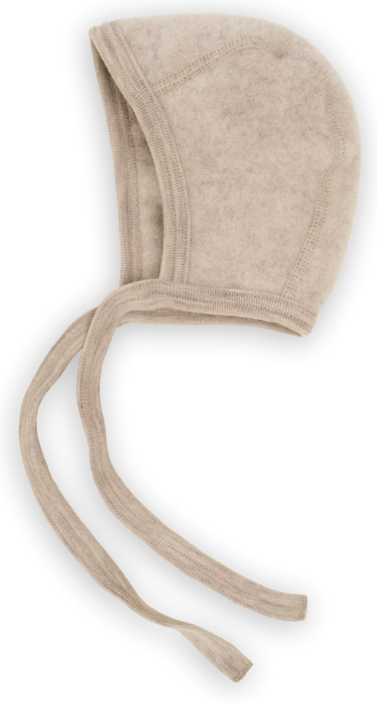 Bonetka z wełny merino sand melange