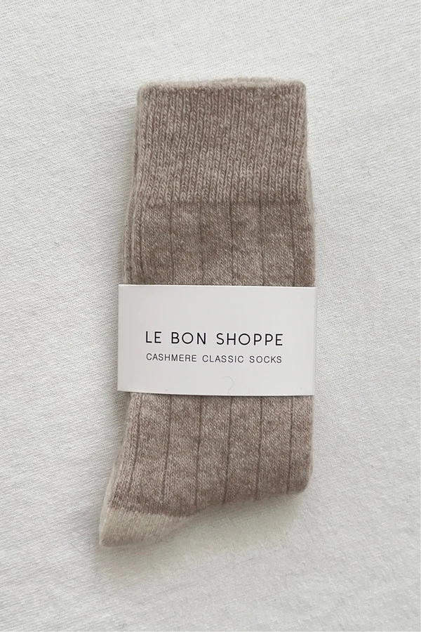 Skarpety kaszmirowe Classic Cashmere Socks fawn Le Bon Shoppe