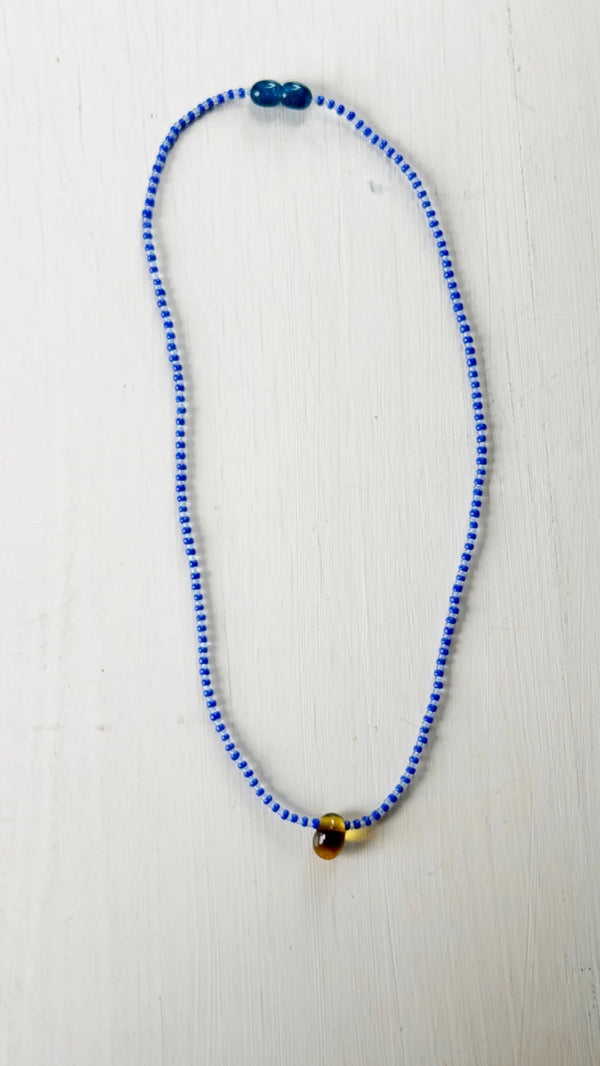 Naszyjnik Glass Pendant Necklace blue