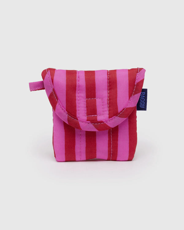 Miękkie etui na słuchawki pink and red painted stripe Baggu