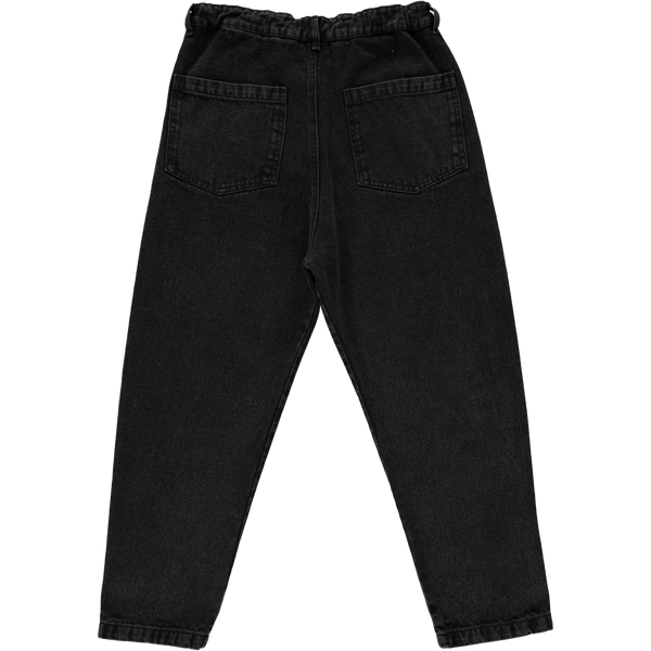 Spodnie jeansowe Carotte long black denim Poudre Organic