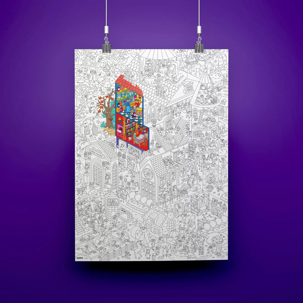 Gigantyczna Kolorowanka 100x70cm - Magiczna Uczelnia