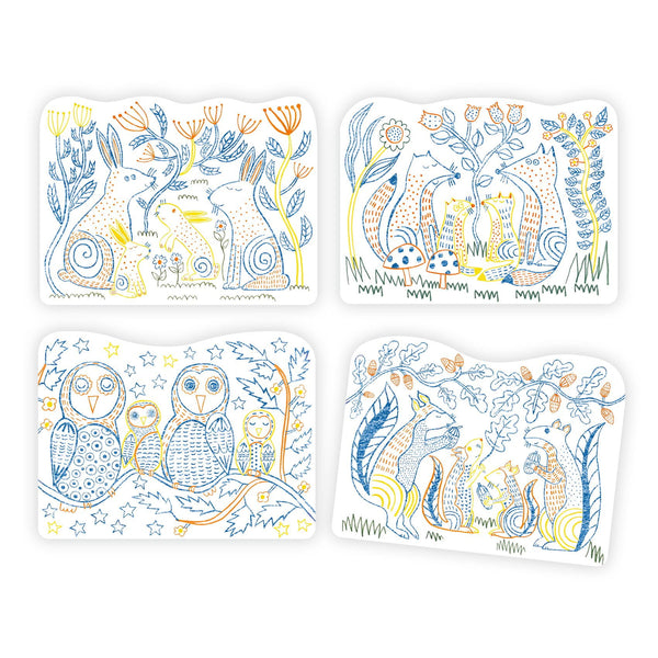 Kolorowanki magiczne Leśne rodzinki Djeco