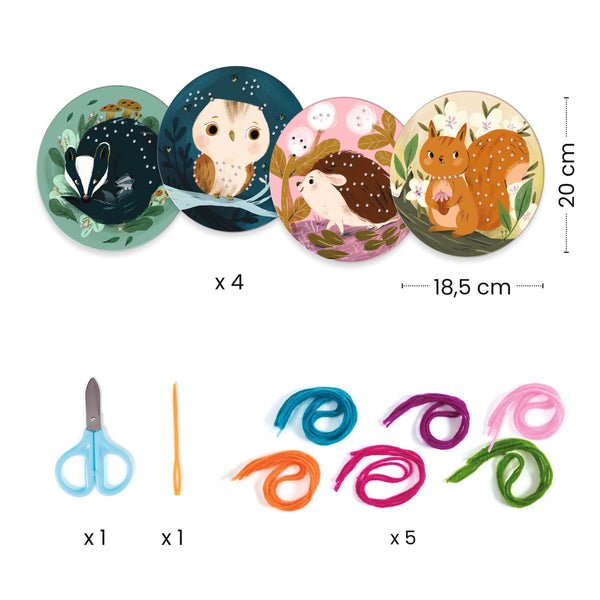 Zestaw artystyczny Haftowanie od podstaw Wiewiórka Djeco