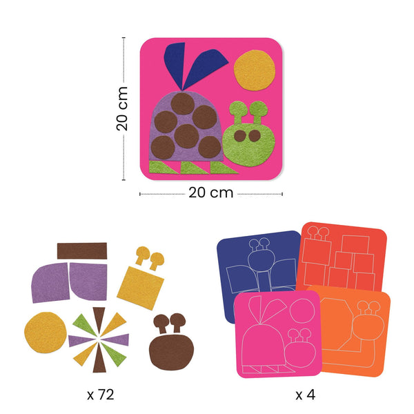 Wyklejanki filcowe Małe stworzenia