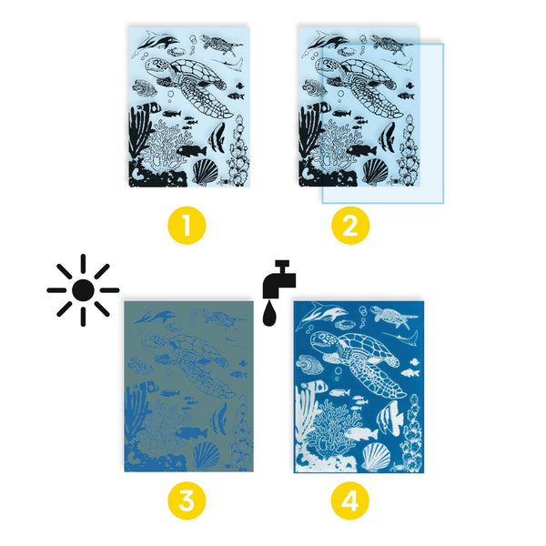 Zestaw artystyczny Cyjanotypia - Ocean