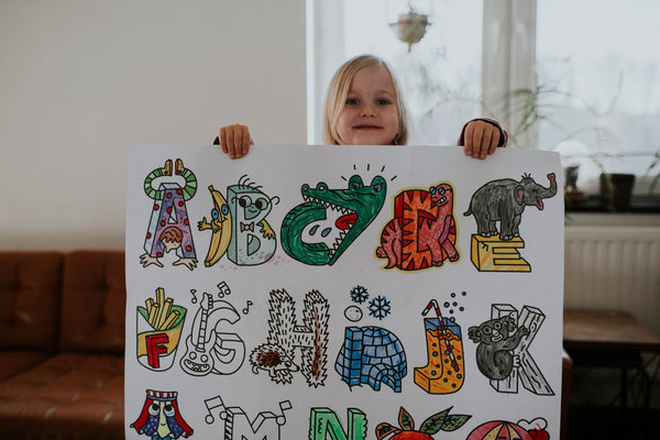 Kolorowanka 100x70cm - Alfabet