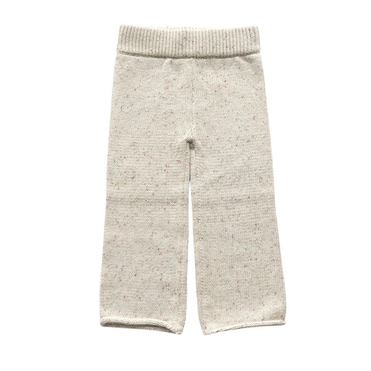 Spodnie bawełniane ivory flecked quinn pants 4-5 lat Hunter and Rose