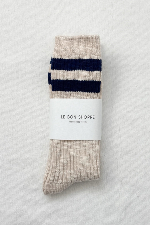Skarpety Cottage Varsity Socks oatmeal varsity Le Bon Shoppe