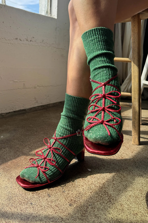 Skarpety Winter Sparkle Socks evergreen Le Bon Shoppe