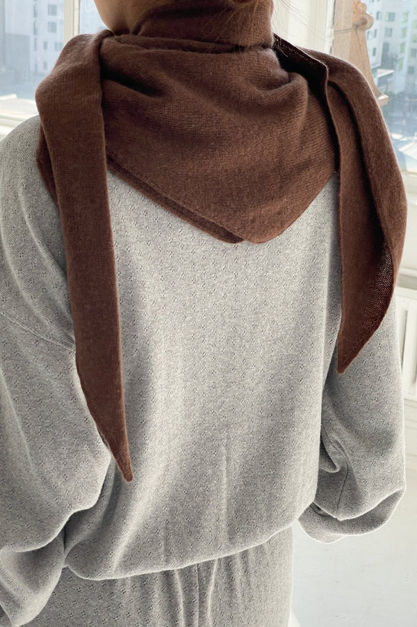 Szal kaszmirowy Cashmere Shawl mocha Le Bon Shoppe