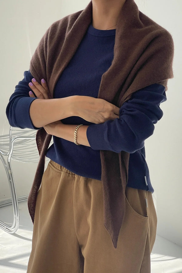 Szal kaszmirowy Cashmere Shawl mocha Le Bon Shoppe