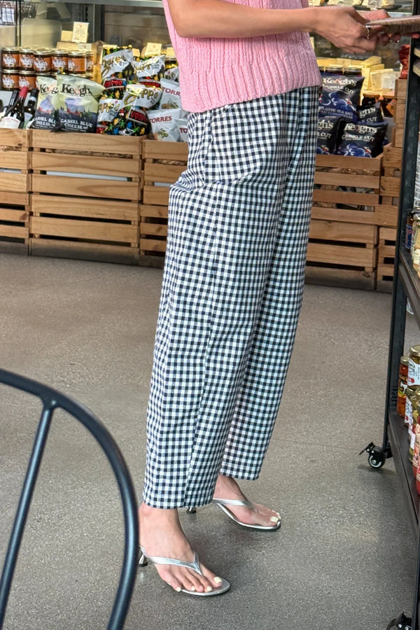 Spodnie Arc Pants cynamonowa kratka vichy Le Bon Shoppe