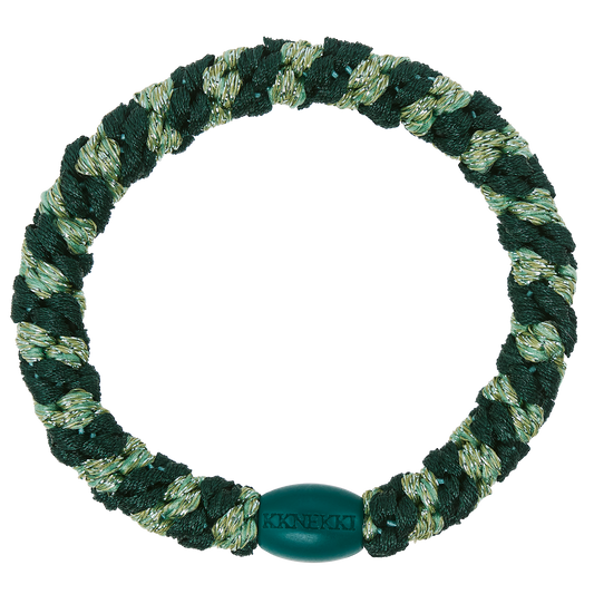 Gumka do włosów JUNGLE PISTACHIO GLITTER STRIPE - Kknekki