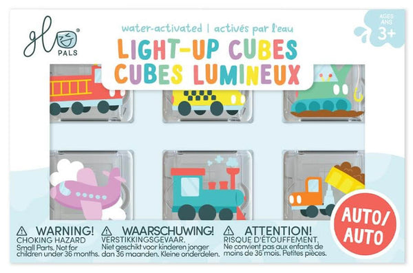 Kostki sensoryczne świecące w wodzie 6 szt. Pojazdy