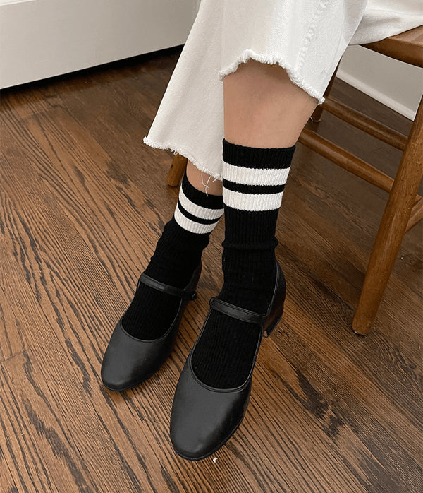 Skarpety Grandpa Varsity Socks black sugar Le Bon Shoppe