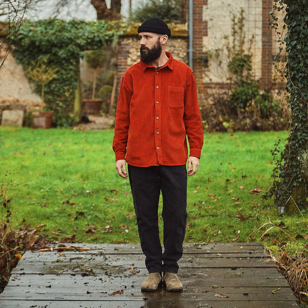 Spodnie jeansowe Carotte long black denim Poudre Organic