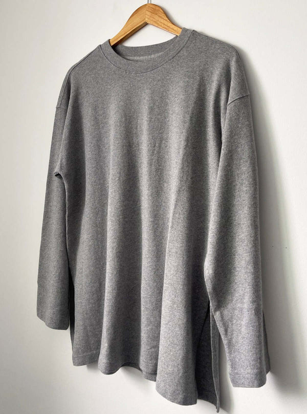 Sunday Tee longsleeve, Heather Grey
