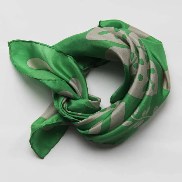 Apaszka Peace and Love vert silk Les Belles Vagabondes