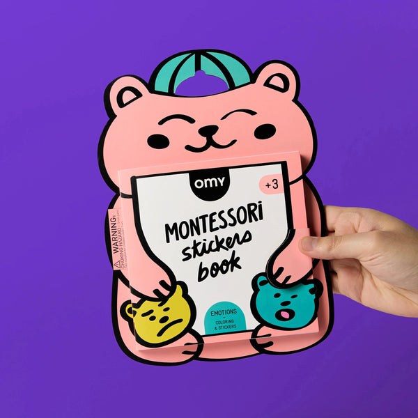 Montessori książka z naklejkami - Emocje