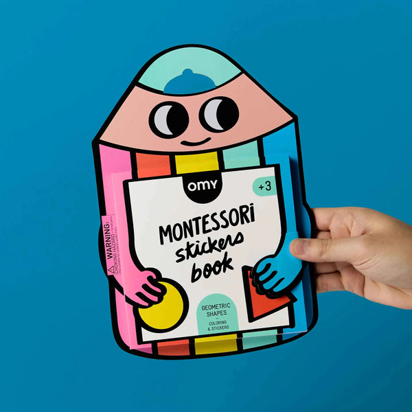 Montessori książka z naklejkami - Figury i Kształty