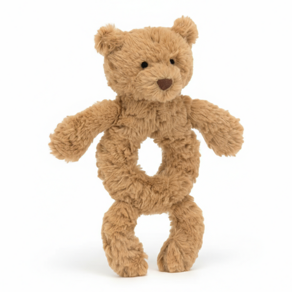 Miś Bartłomiej grzechotka brązowa 18 cm