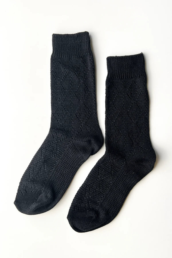 Skarpety Modal Eyelet Socks Jet Black