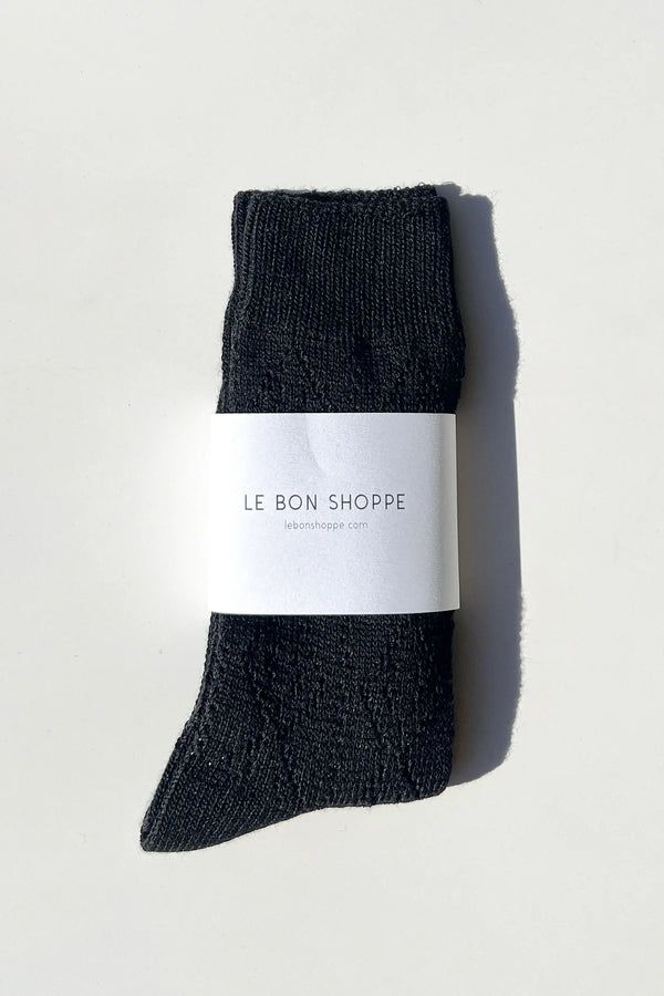 Skarpety Modal Eyelet Socks Jet Black