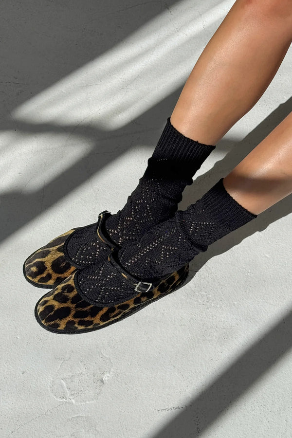 Skarpety Modal Eyelet Socks Jet Black