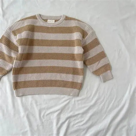 Sweter bawełniany Aspen Jumper buff stripe